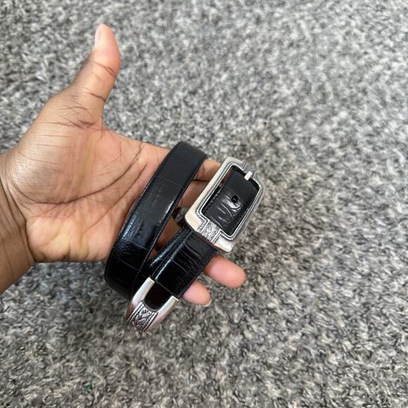 Brighton Women's Reversible Black Brown Belt Size M 29-33” Skinny Classic - Picture 1 of 5